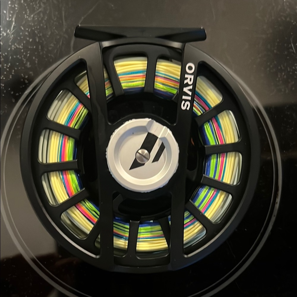 Orvis Fly Fishing Reel with Multicolor Line